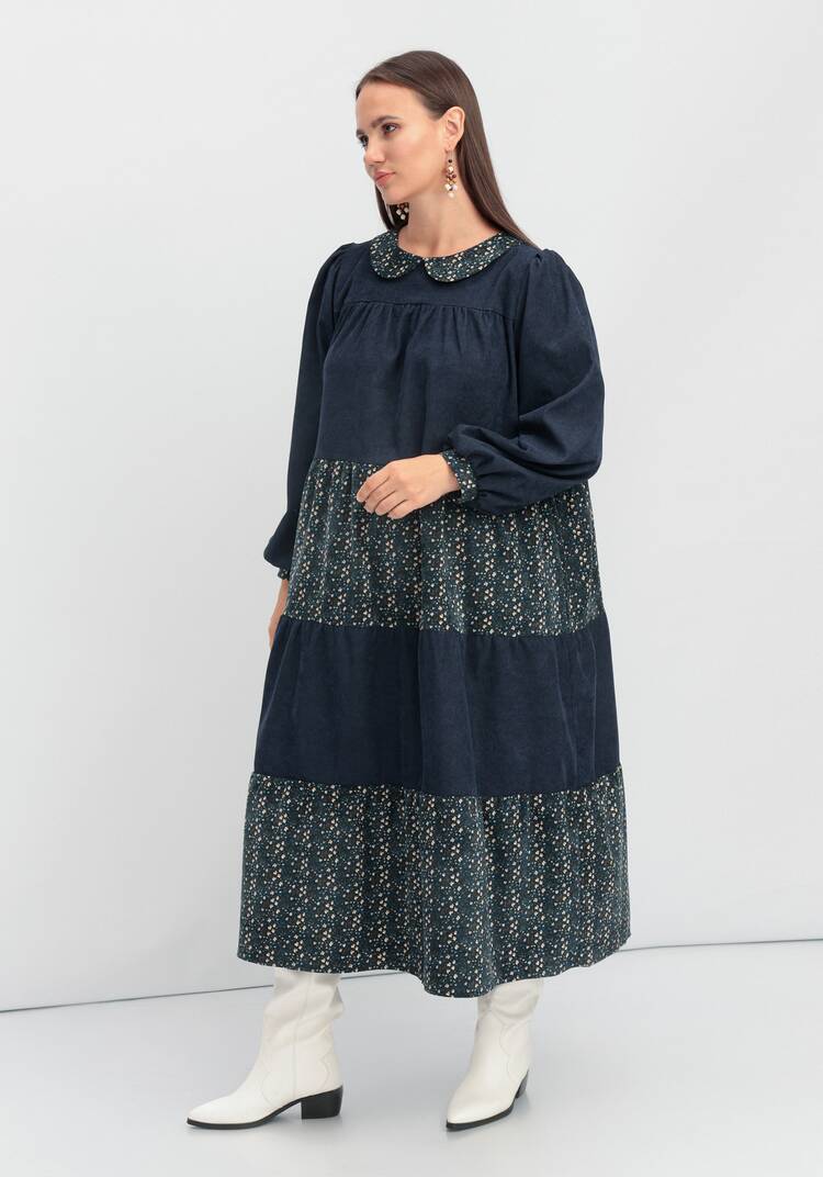 Платье из микровельвета ярусное шир.  750, рис. 17