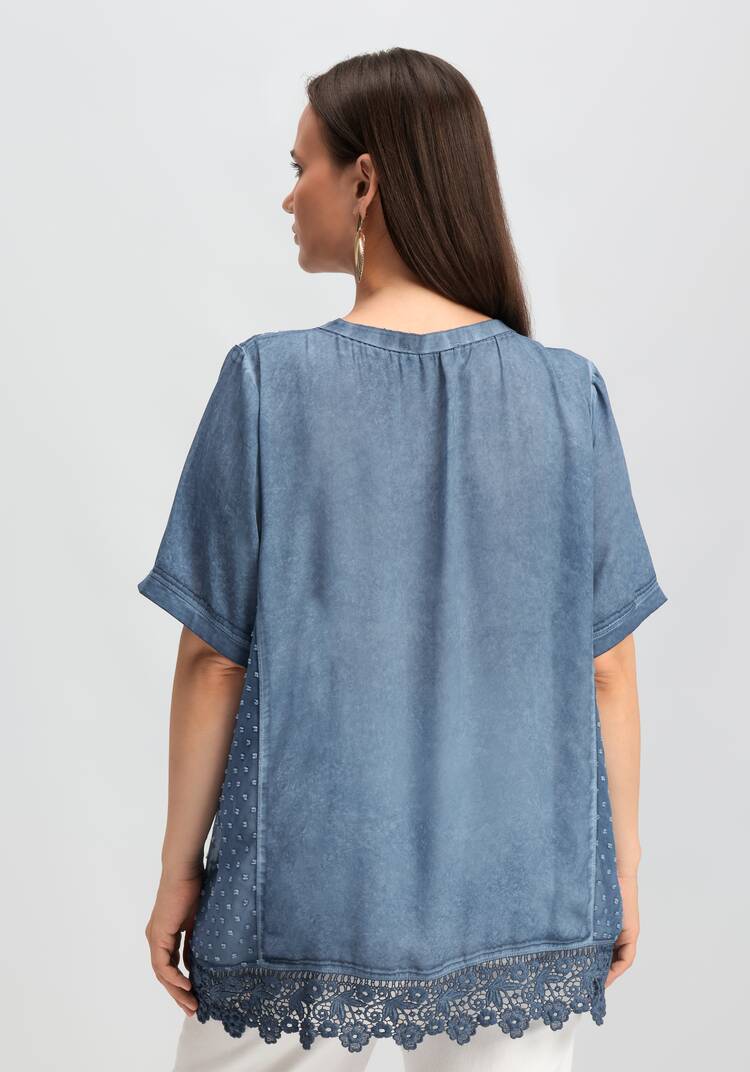 Блуза ажурная с вышивкой шир.  750, рис. 3