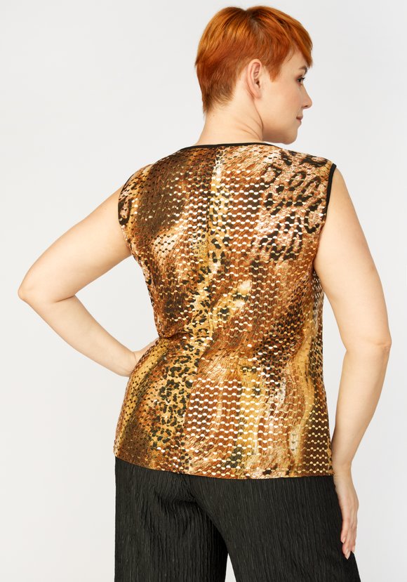 Топ с пайетками Инес шир.  580, рис. 2