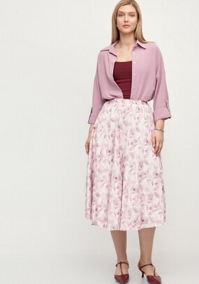 Плессированная юбка с цветочным принтом