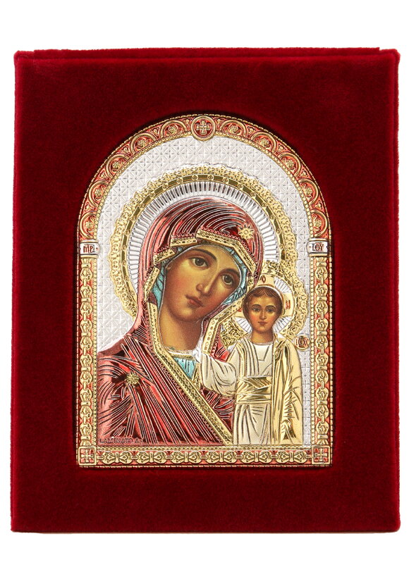 Икона Небесные покровители с эмалью, 7*9 см шир.  580, рис. 2
