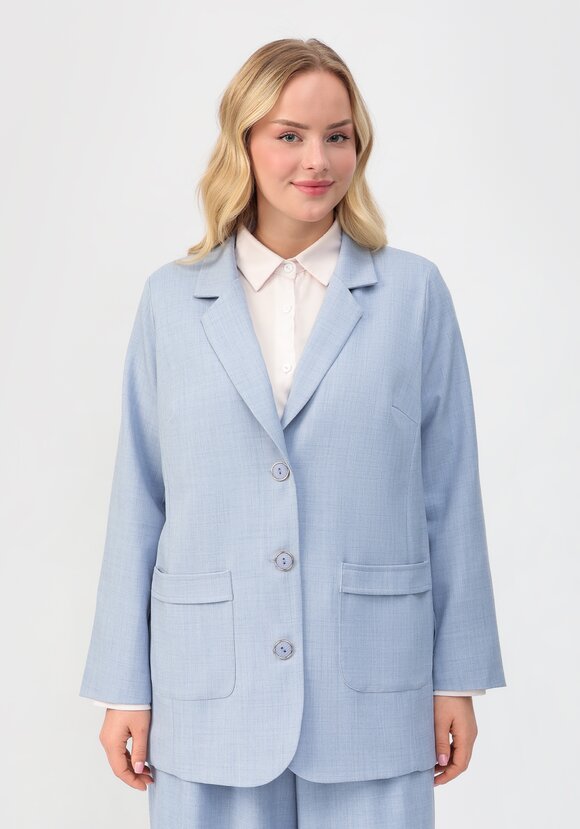 Пиджак однобортный на пуговицах шир.  580, рис. 10