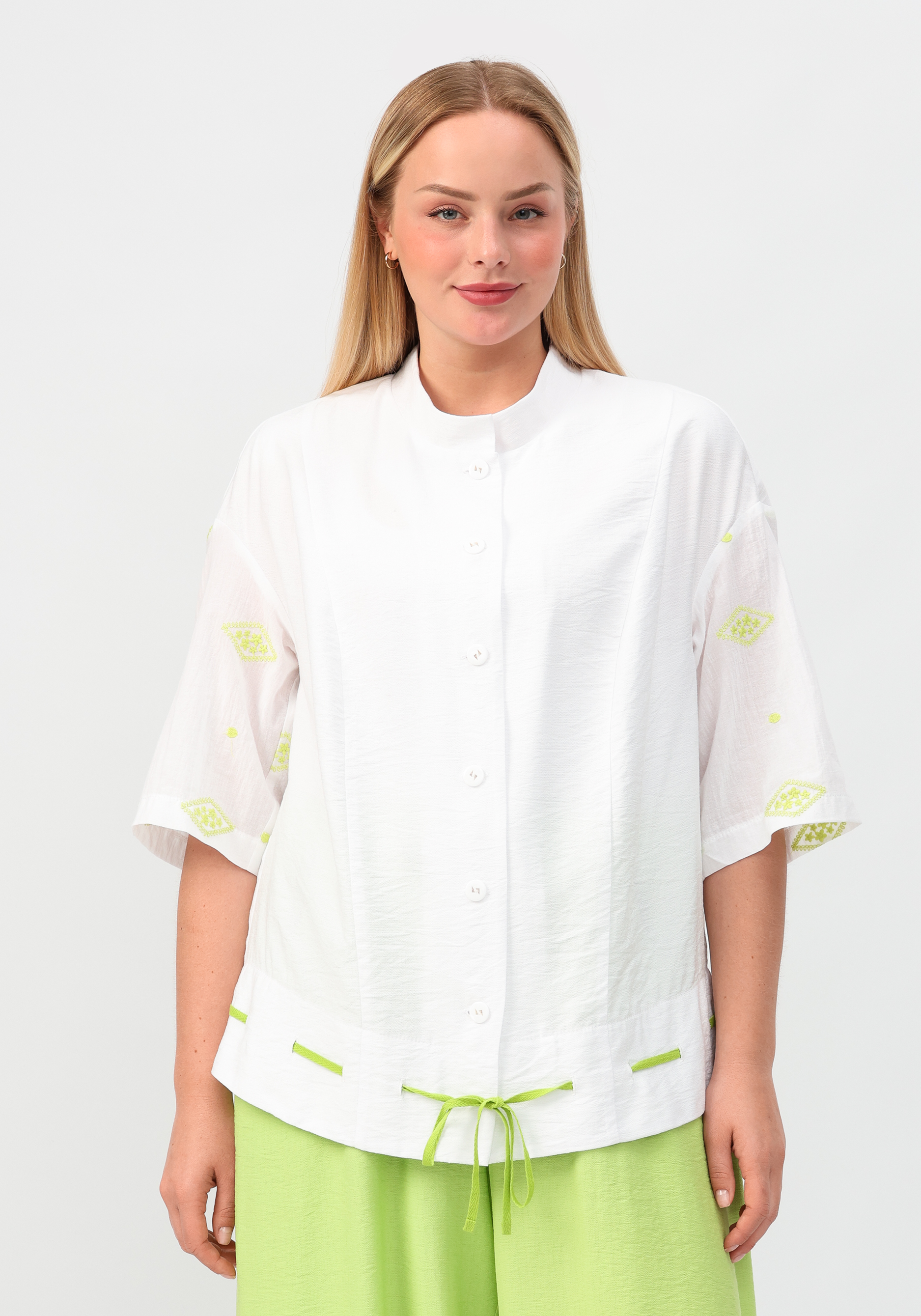 Блуза "Эдда" Мечты Данаи, цвет бежевый, размер 56 - фото 10
