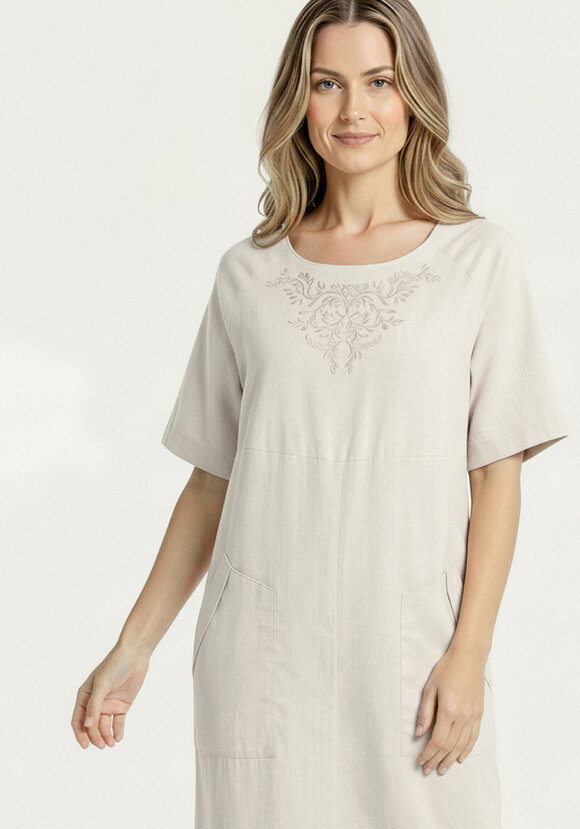 Платье из льна с вышивкой шир.  580, рис. 11