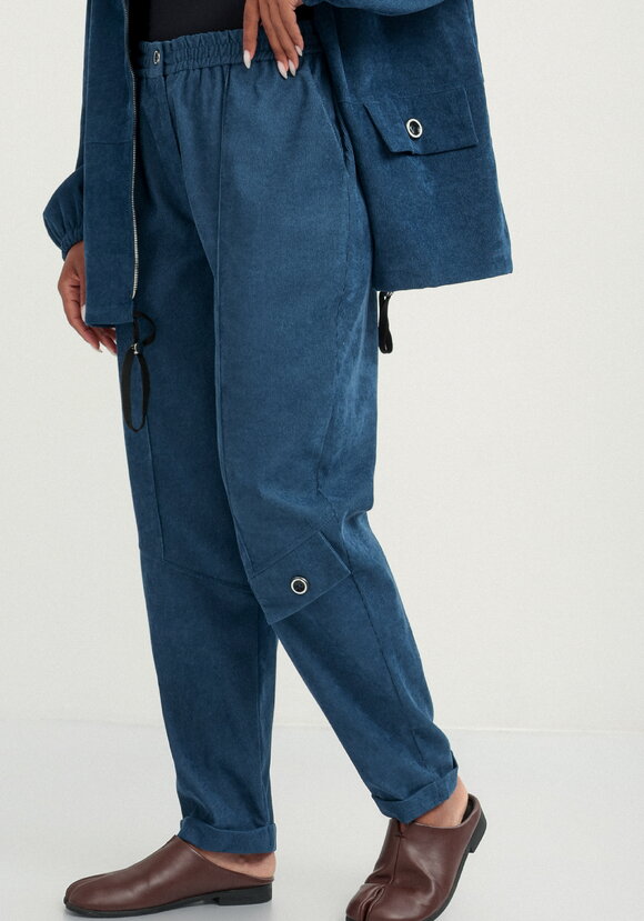 Брюки бананы вельветовые на резинке шир.  580, рис. 2