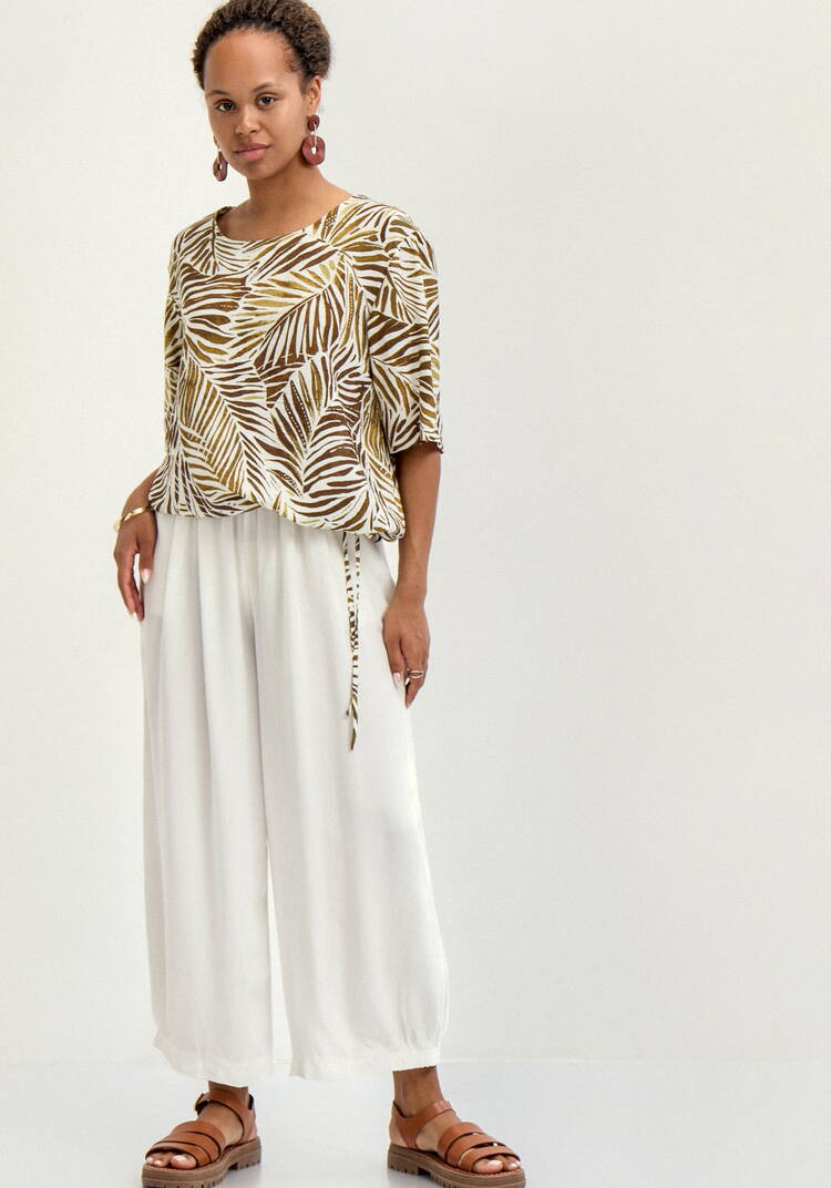 Брюки свободного кроя на резинке по низу шир.  750, рис. 7