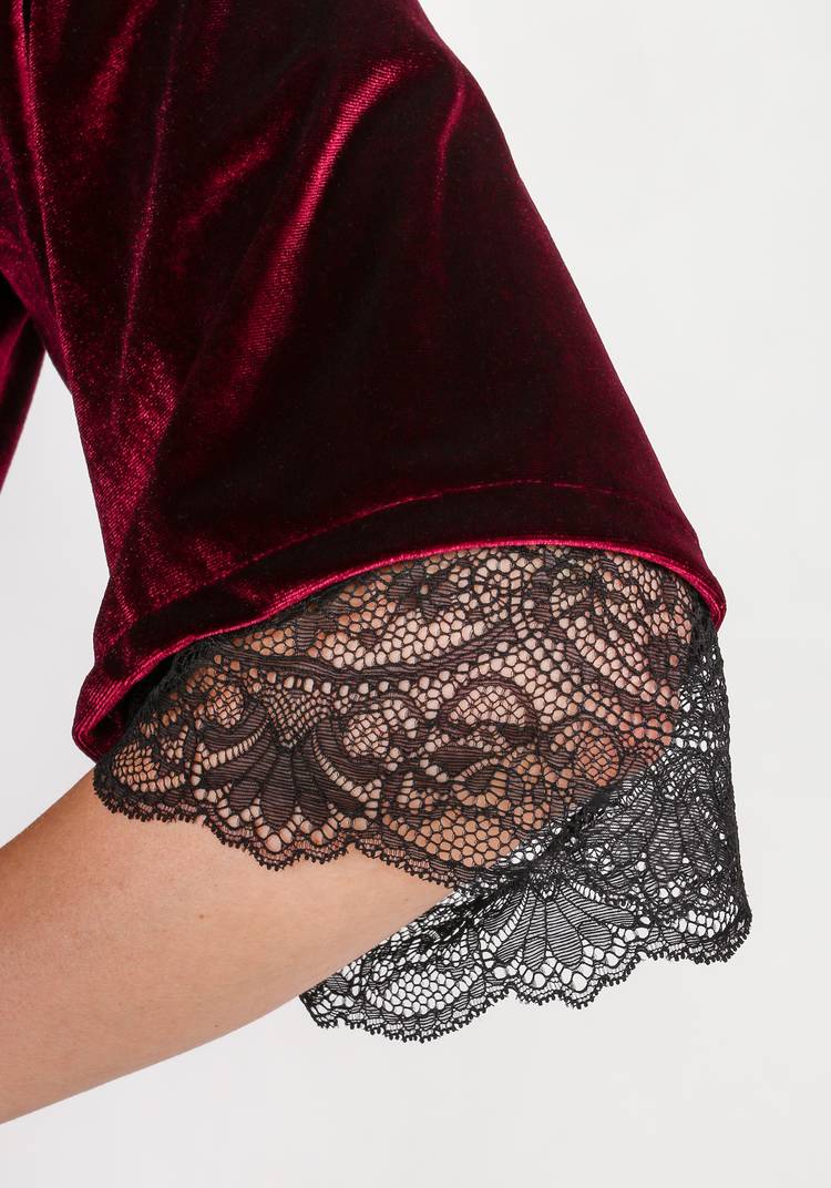 Кардиган велюровый с кружевом шир.  750, рис. 3