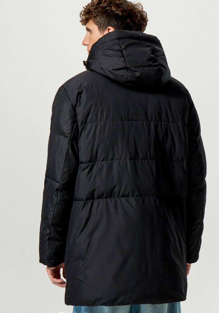 Пуховик стеганый с капюшоном и карманами шир.  750, рис. 3