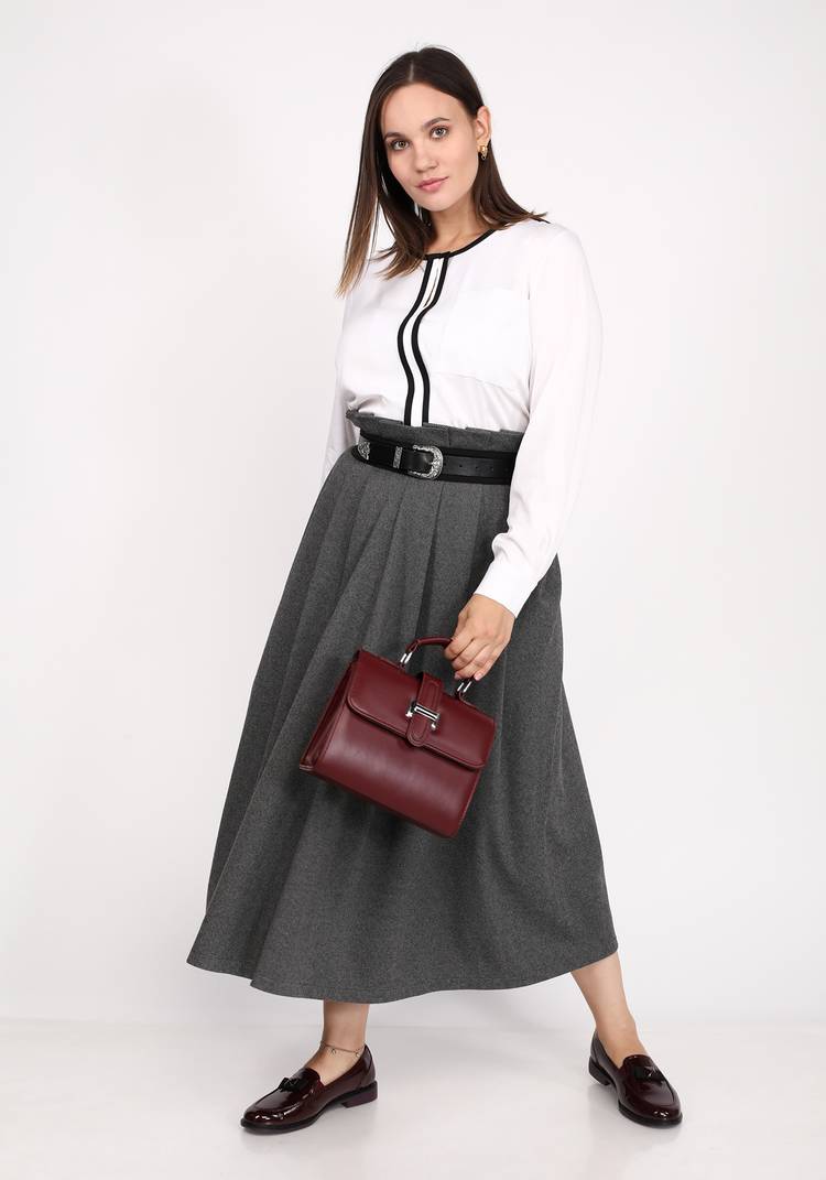 Блуза с контрастной планкой и карманом шир.  750, рис. 7