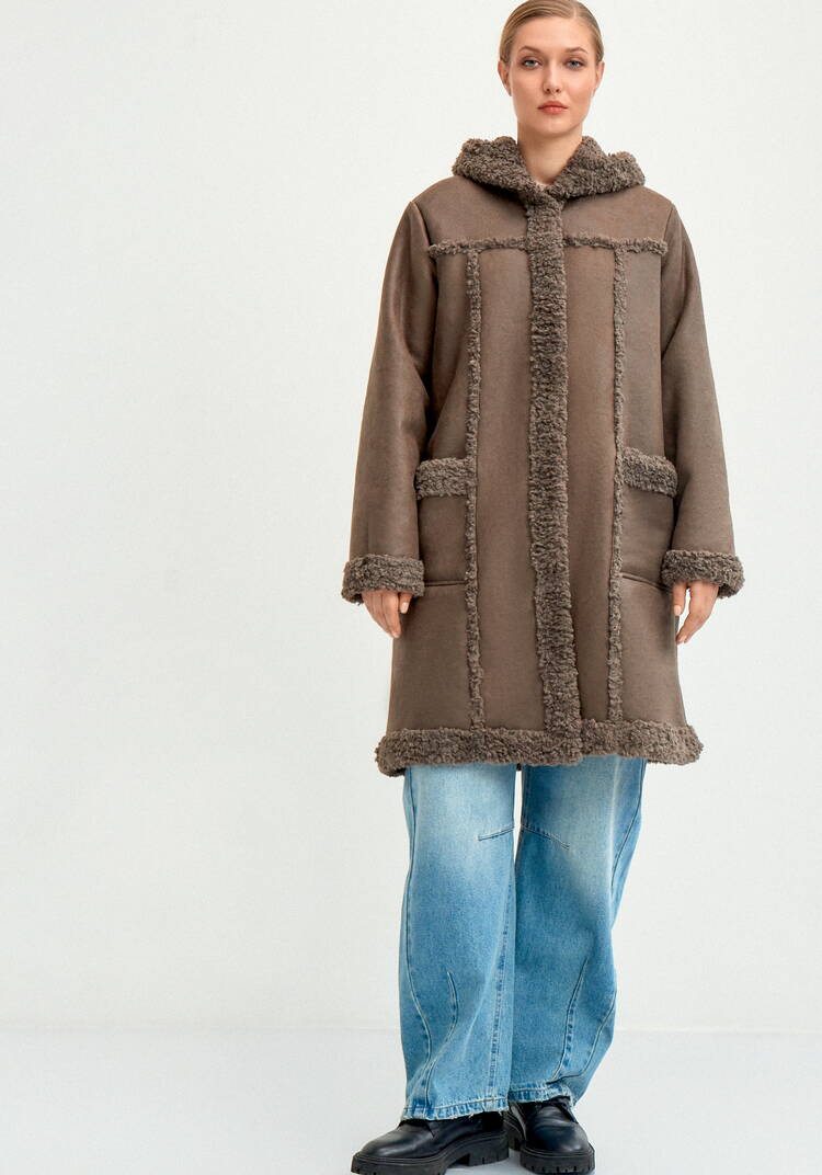 Полупальто с экомехом Раиля шир.  750, рис. 23