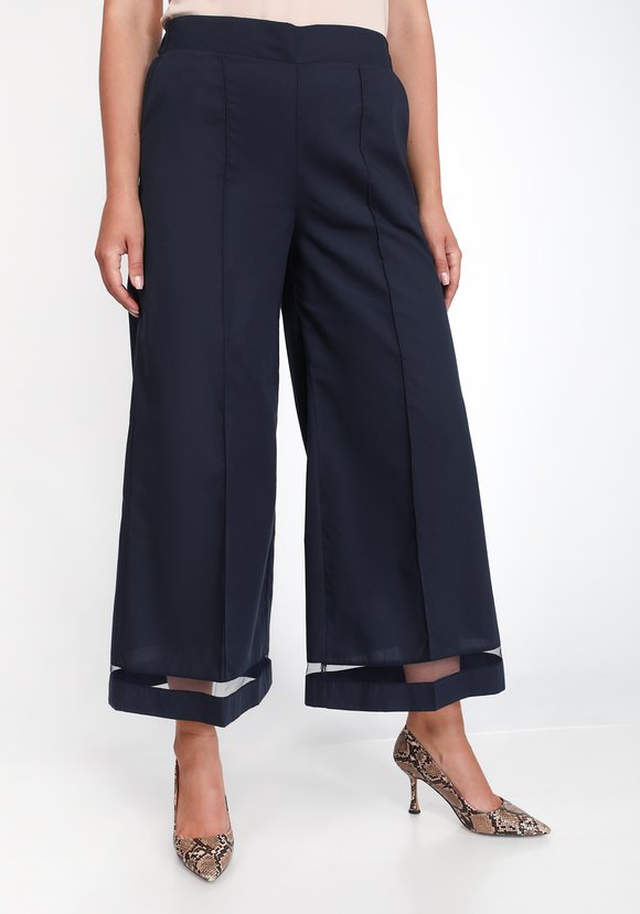 Брюки-кюлоты с декоративными вставками шир.  580, рис. 5