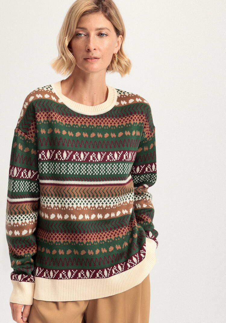 Джемпер со скандинавским рисунком шир.  750, рис. 8