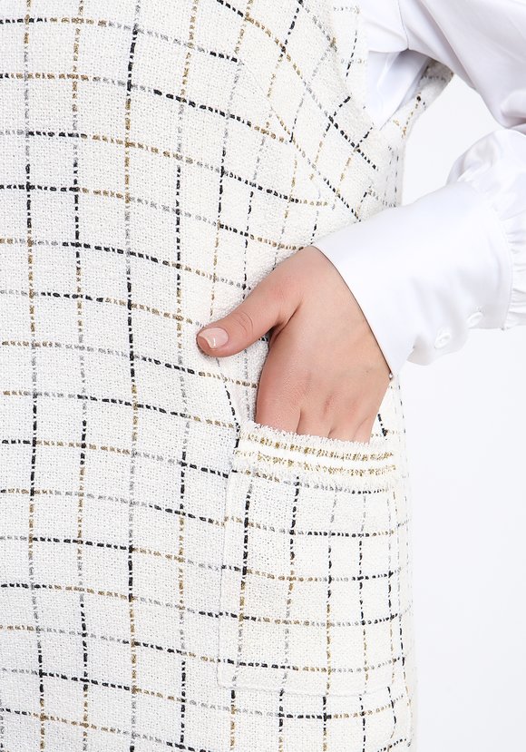 Жилет в клетку шир.  580, рис. 8