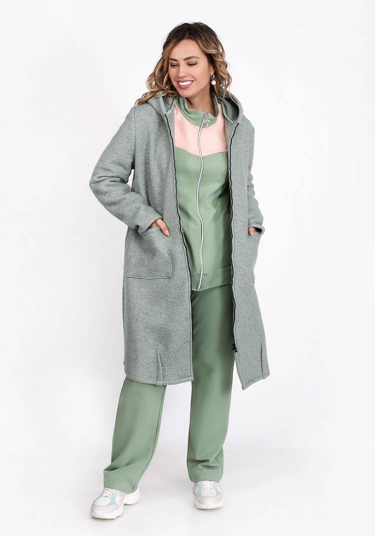 Пальто расклешенного кроя с капюшоном шир.  750, рис. 14