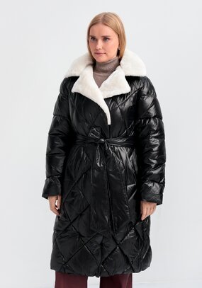 Пуховик со съемным капюшоном Адель