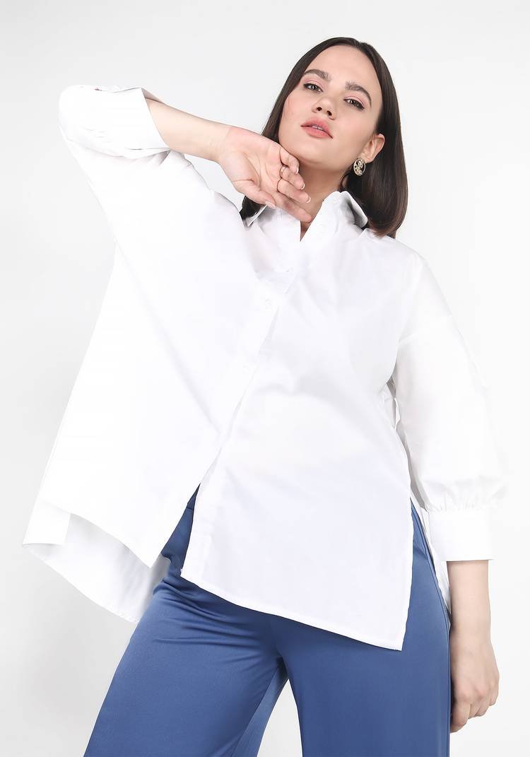 Блуза свободного кроя с обьемными рукавами шир.  750, рис. 2
