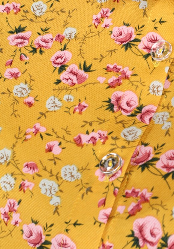 Рубашка на пуговицах с цветочным принтом шир.  580, рис. 4
