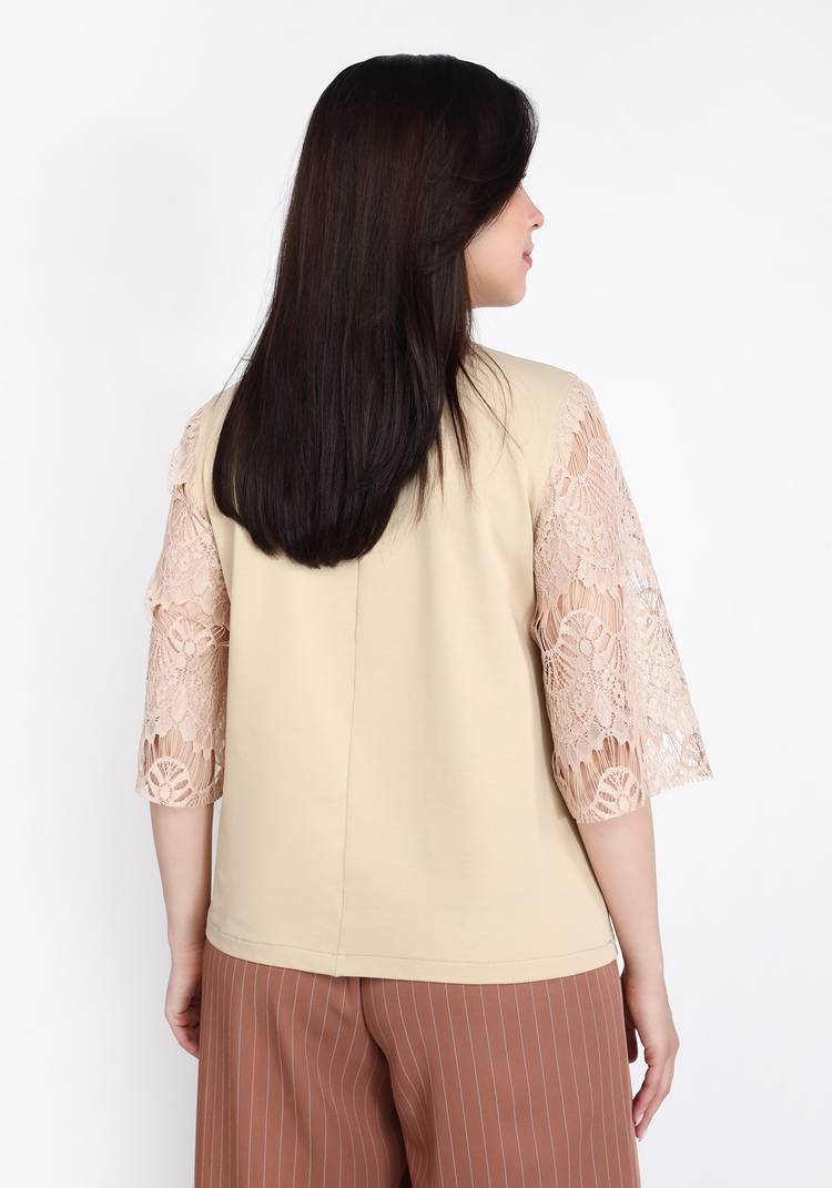 Топ-блуза с кружевным рукавом шир.  750, рис. 18