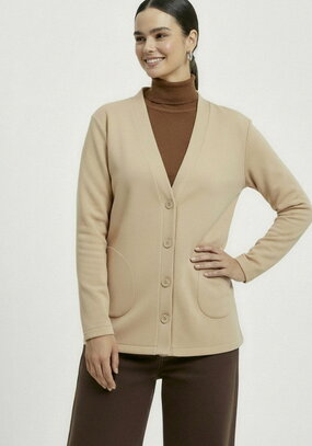 Кардиган на пуговицах утепленный