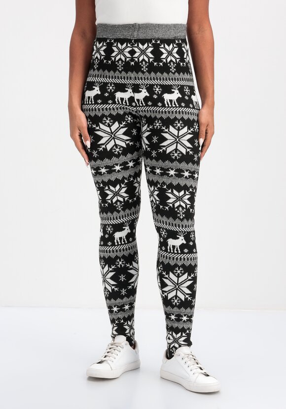 Леггинсы с начесом и зимним орнаментом шир.  580, рис. 4