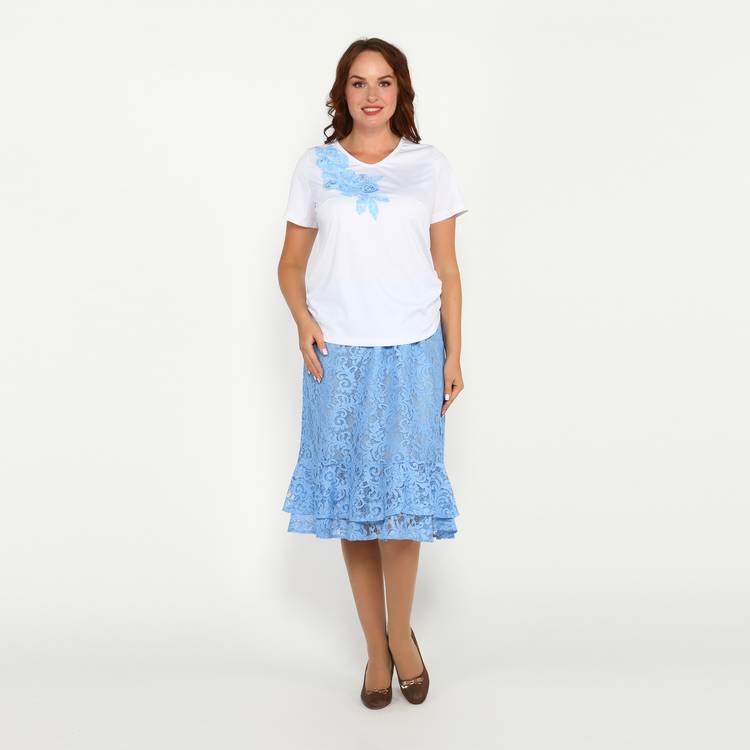 Юбка на резинке кружевная шир.  750, рис. 20