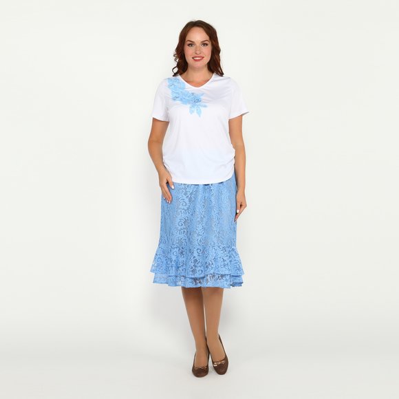 Юбка на резинке кружевная шир.  580, рис. 20