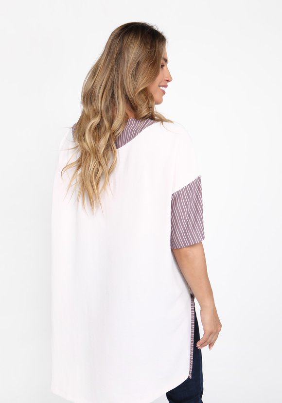 Туника комбинированная на пуговицах шир.  580, рис. 8