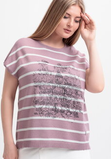 Блуза в полоску с рисунком