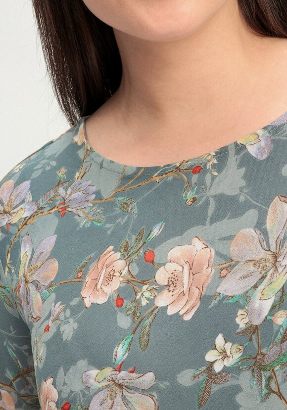 Платье ярусное с цветочным принтом шир.  580, рис. 14