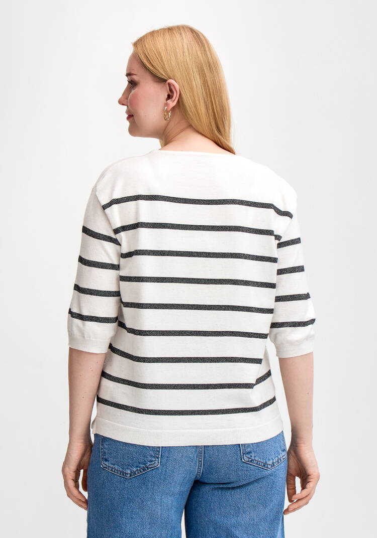 Блуза в полоску с принтом шир.  750, рис. 21