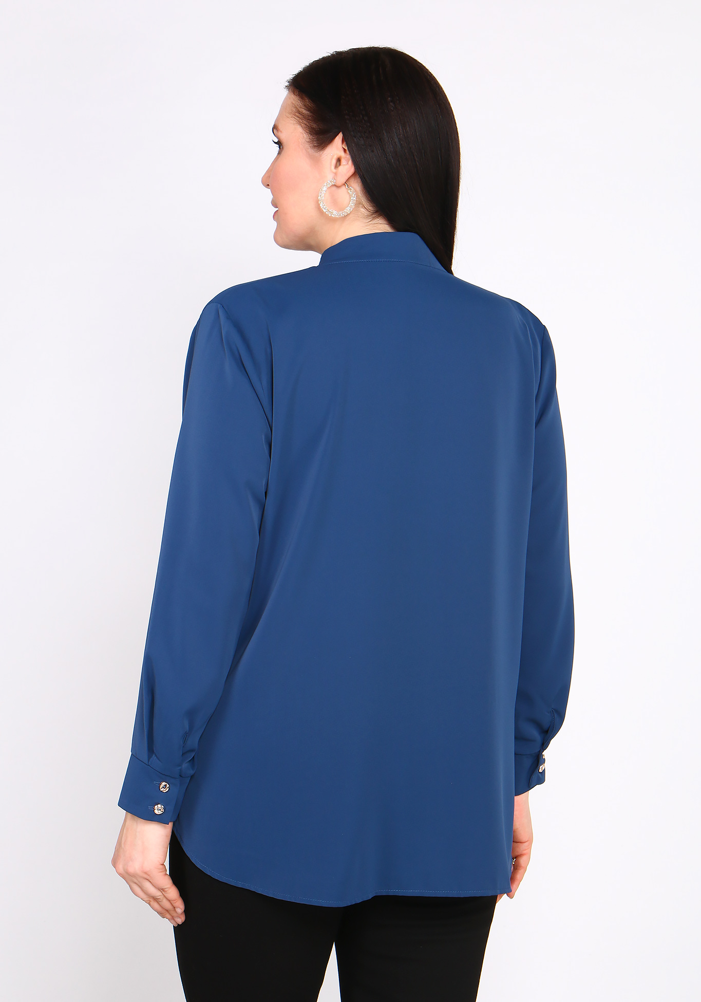 Блуза однотонная с v-образным вырезом Bianka Modeno, размер 52, цвет красный - фото 4