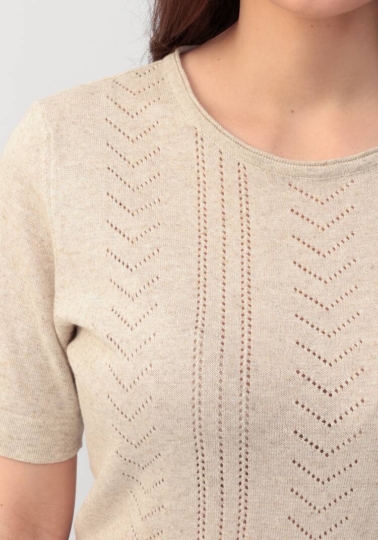 Джемпер из смесовой  пряжи Мия шир.  750, рис. 5