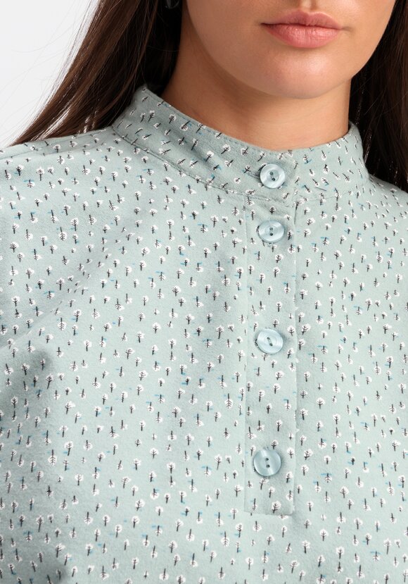 Блуза с воротником-стойкой свободного кроя шир.  580, рис. 5