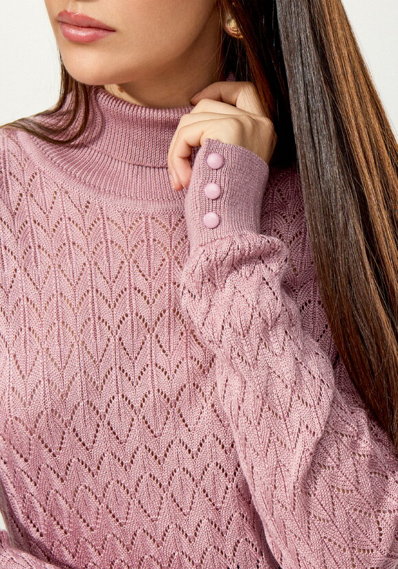 Свитер ажурный шир.  580, рис. 11