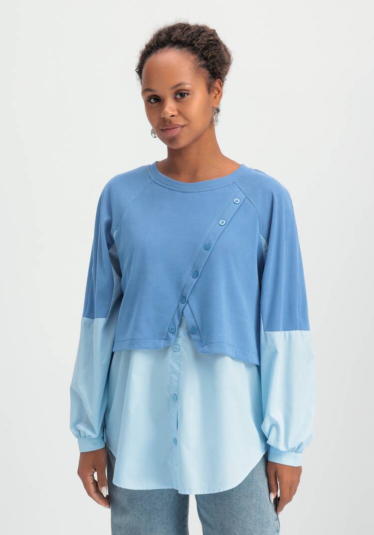 Свитшот с имитацией двойки шир.  750, рис. 12