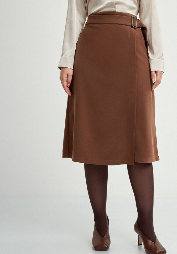 Юбка прямая с пряжкой шир.  580, рис. 4