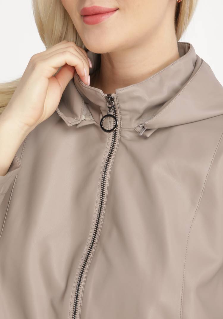 Куртка из экокожи с капюшоном шир.  750, рис. 16
