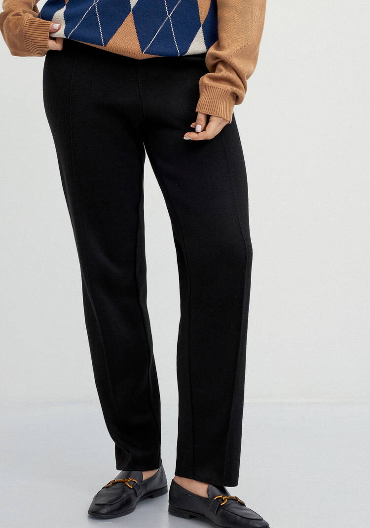 Брюки прямые зауженные книзу на резинке шир.  750, рис. 8