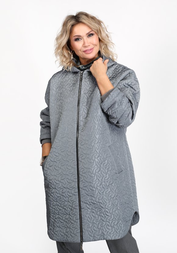 Пальто стеганое с застежкой-молнией шир.  580, рис. 17