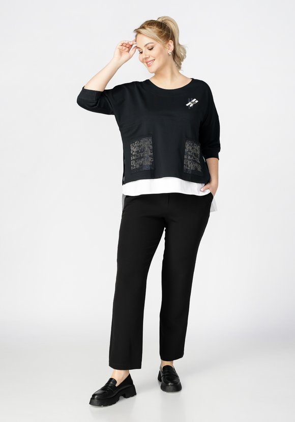 Свитшот женский с отделкой по низу Кристина шир.  580, рис. 8