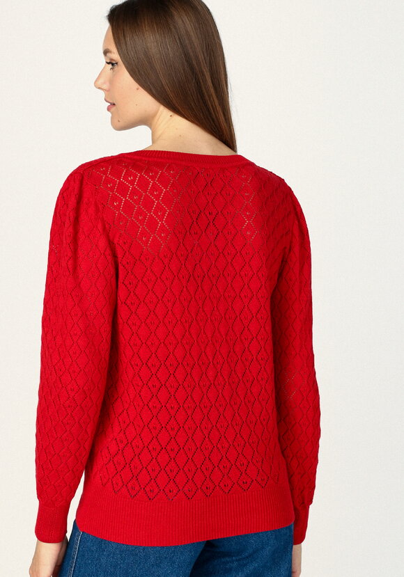 Кардиган ажурный с обтянутыми пуговицами шир.  580, рис. 25