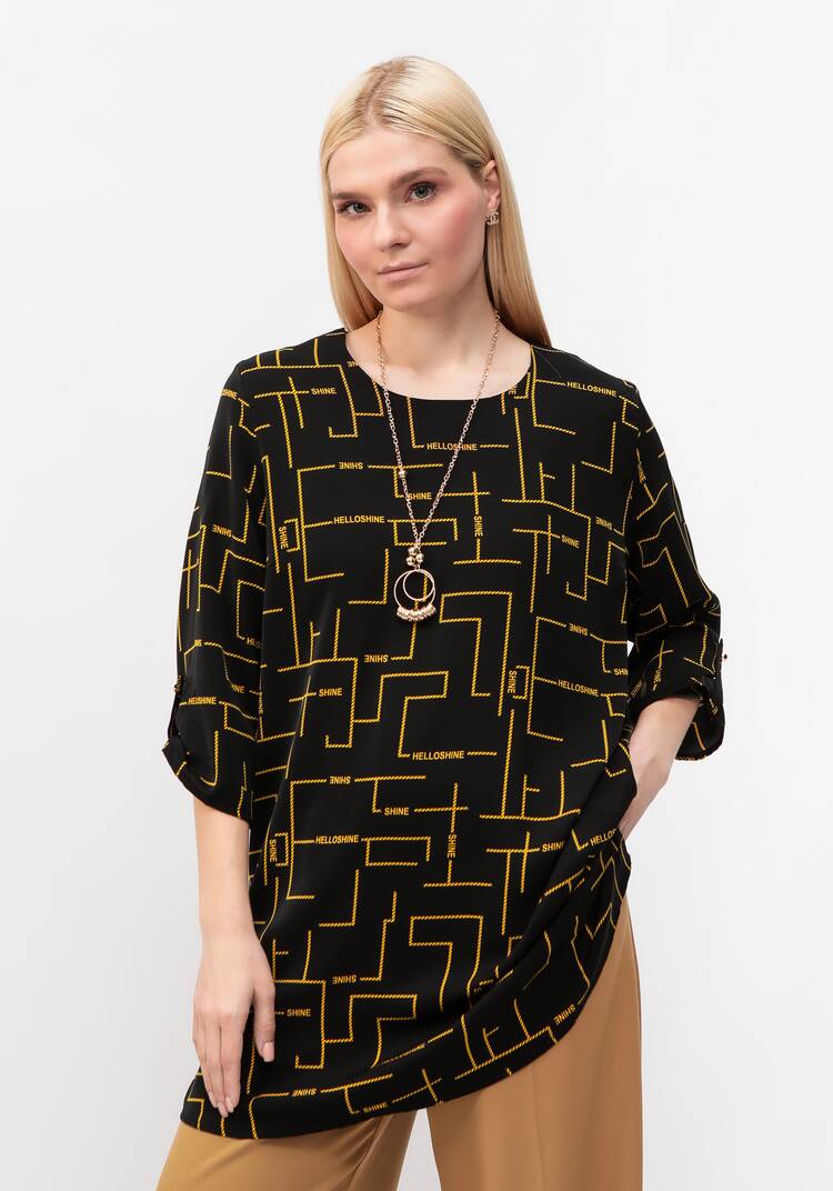 Туника с геометрическим дизайном Марта шир.  750, рис. 7