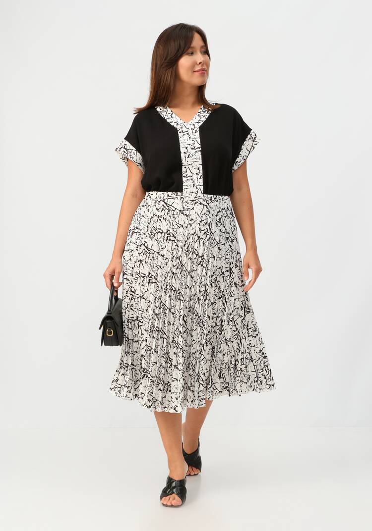 Юбка гофре с геометрическим принтом шир.  750, рис. 17