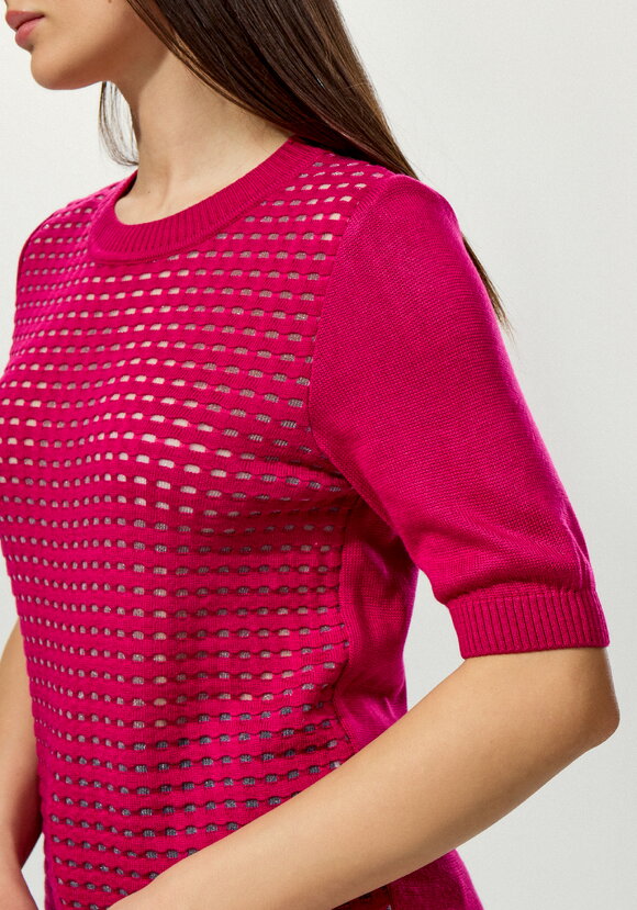 Джемпер с передней полочкой ажурной вязки шир.  580, рис. 21