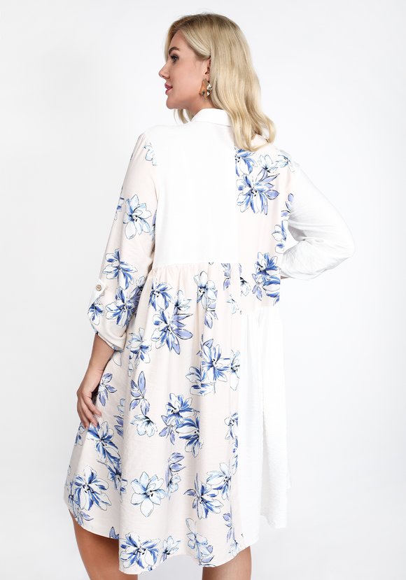 Платье из комбинированных тканей шир.  580, рис. 6