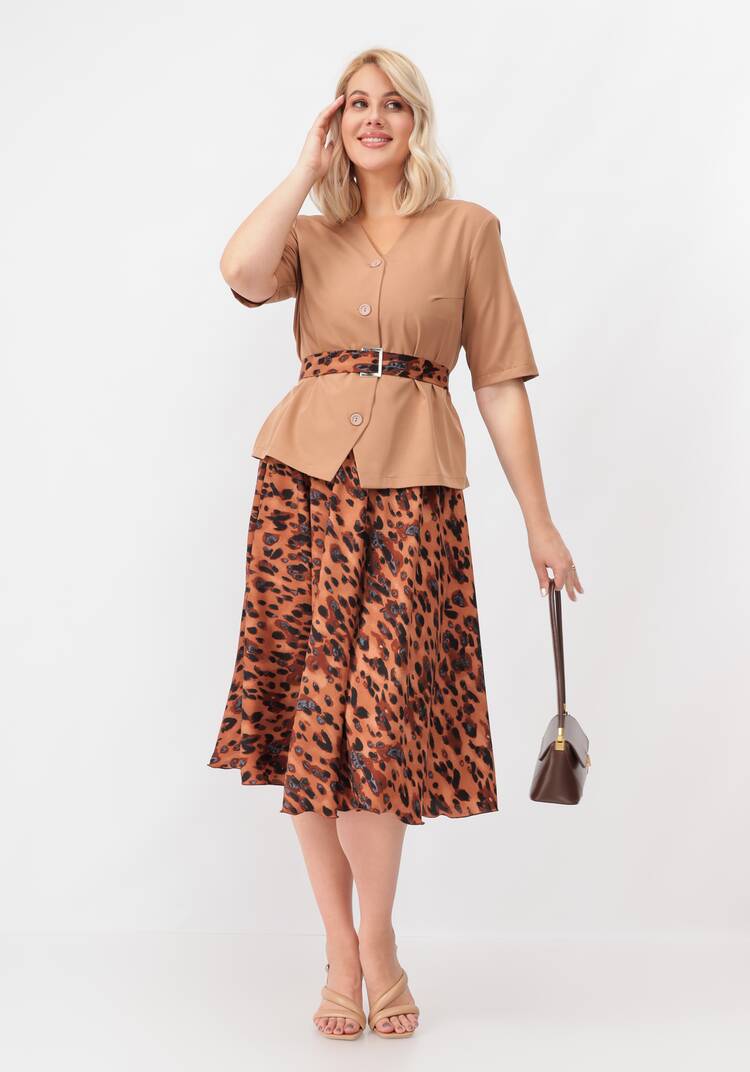 Комплект блуза и юбка с поясом шир.  750, рис. 8