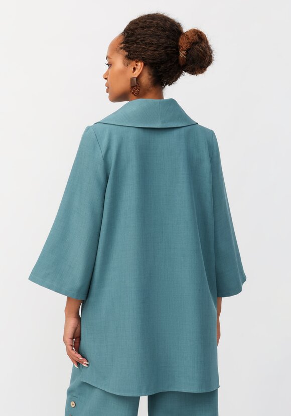 Кардиган с воротником шалька шир.  580, рис. 12