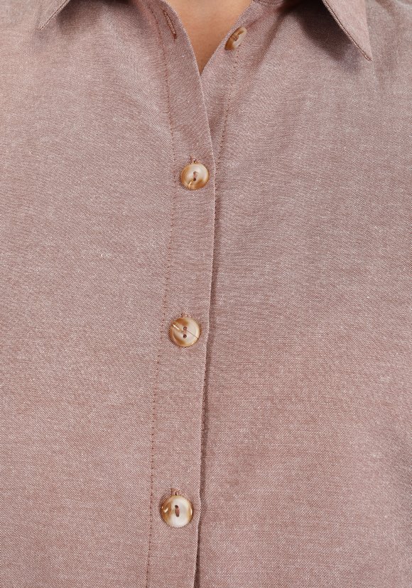 Блуза однотонная на пуговицах А-силуэта шир.  580, рис. 11