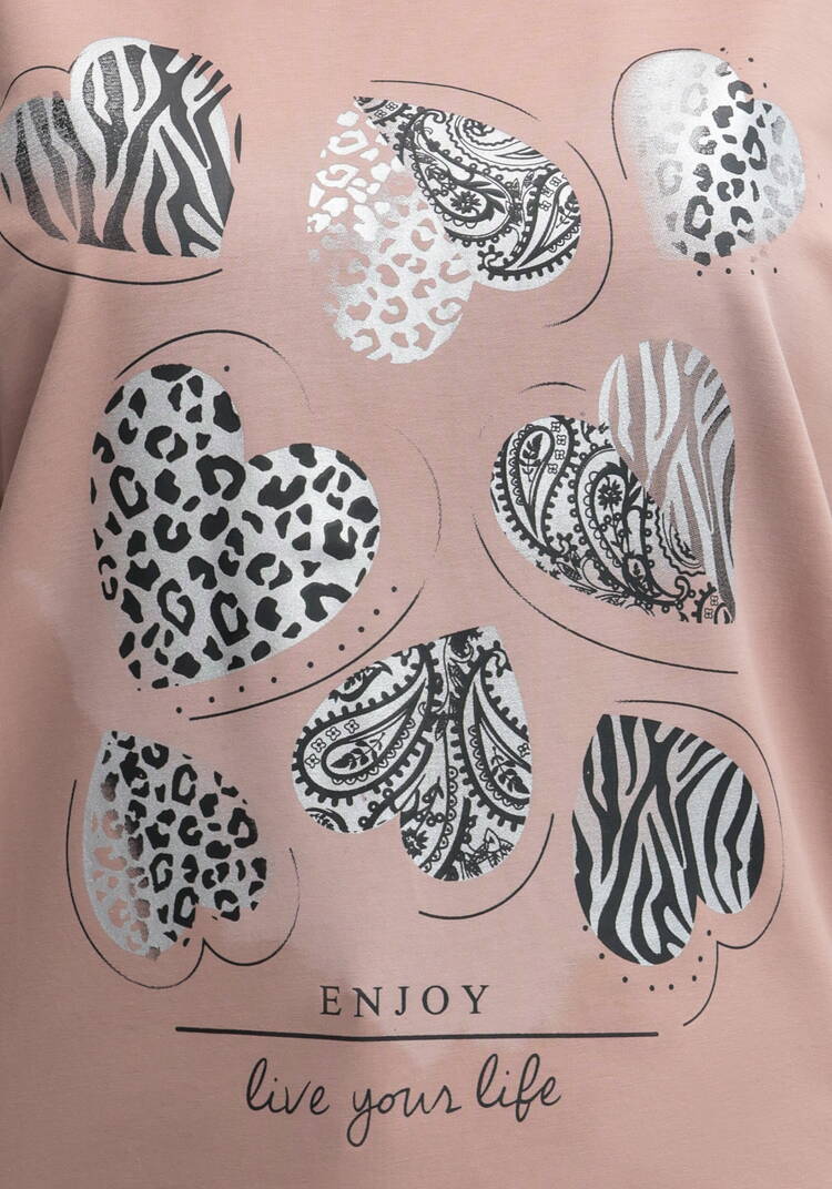 Блуза с принтом Сердца шир.  750, рис. 12