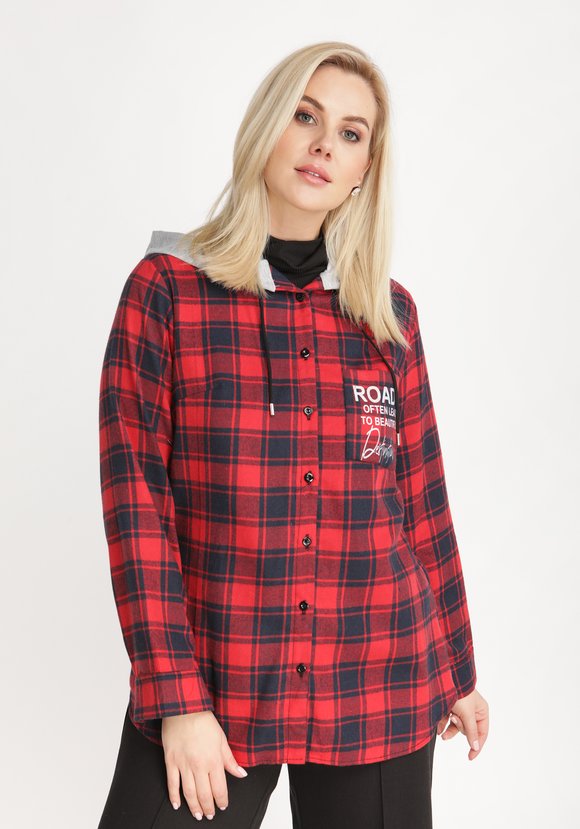 Рубашка в клетку Сюзанна шир.  580, рис. 5